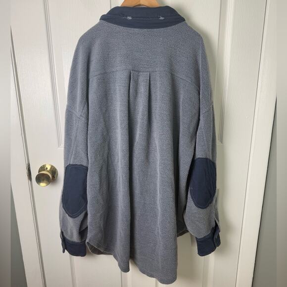 Free People Ruby Oversized Shirt Jacket in Oceana Blue L - Picture 6 of 9